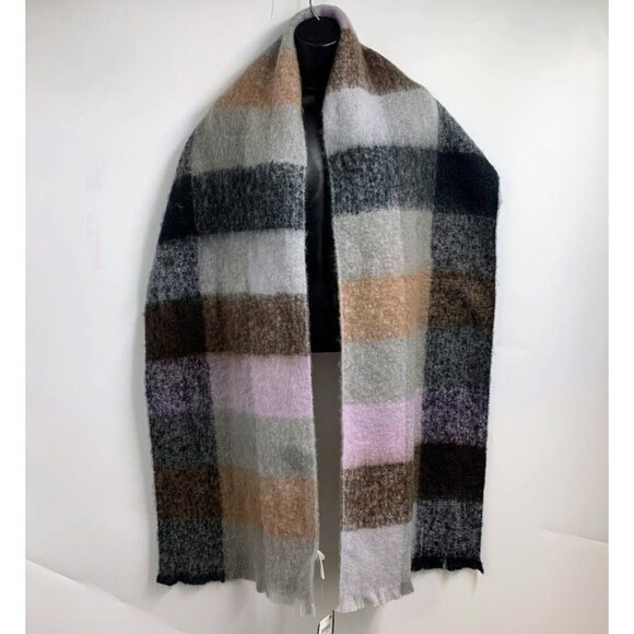 On 34th Adult Convertible‎ Plaid Soft Multi Form Scarf One Size NWT - Picture 1 of 14